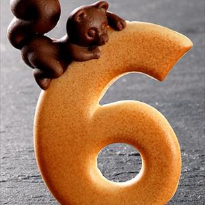 Number 6 Squirrel mold